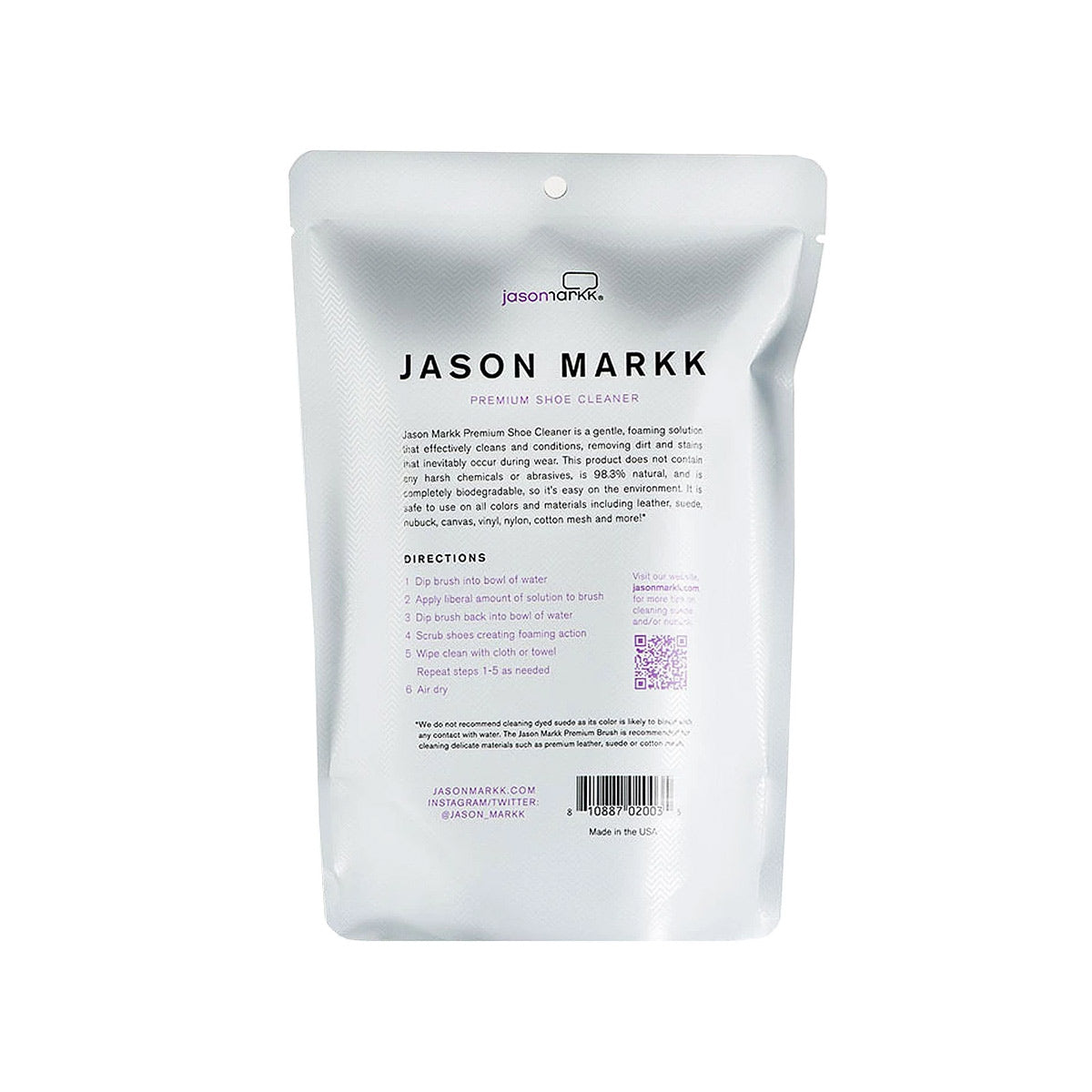 White Jason Markk 4oz Premium Cleaning Kit